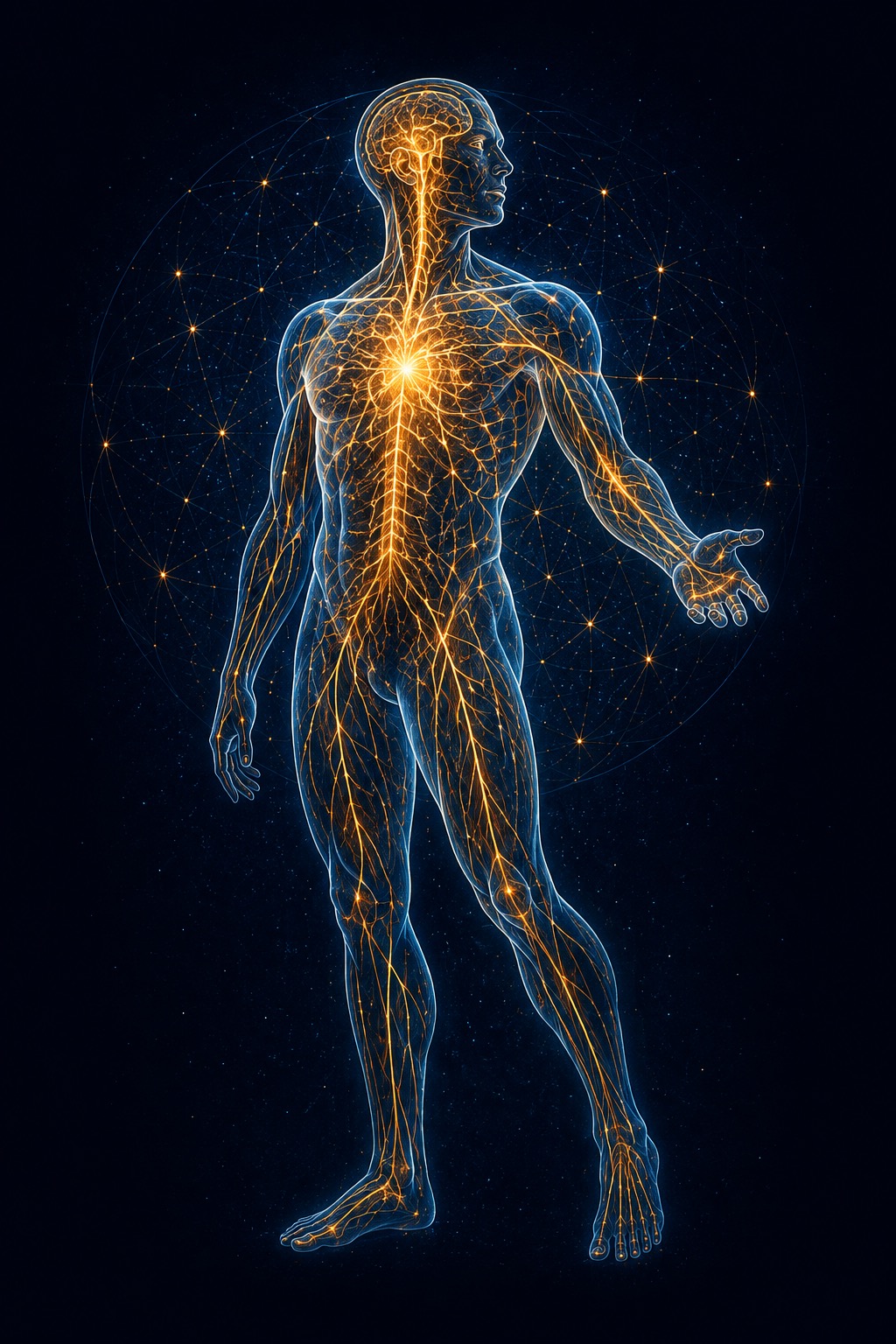 Whole body with systems illuminated